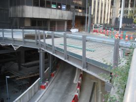 Estacade routière chantier BUREF La Défense